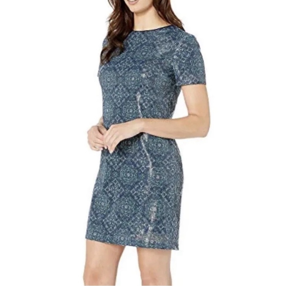 Michael by Michael Kors Sequin Shift Dress Xs
